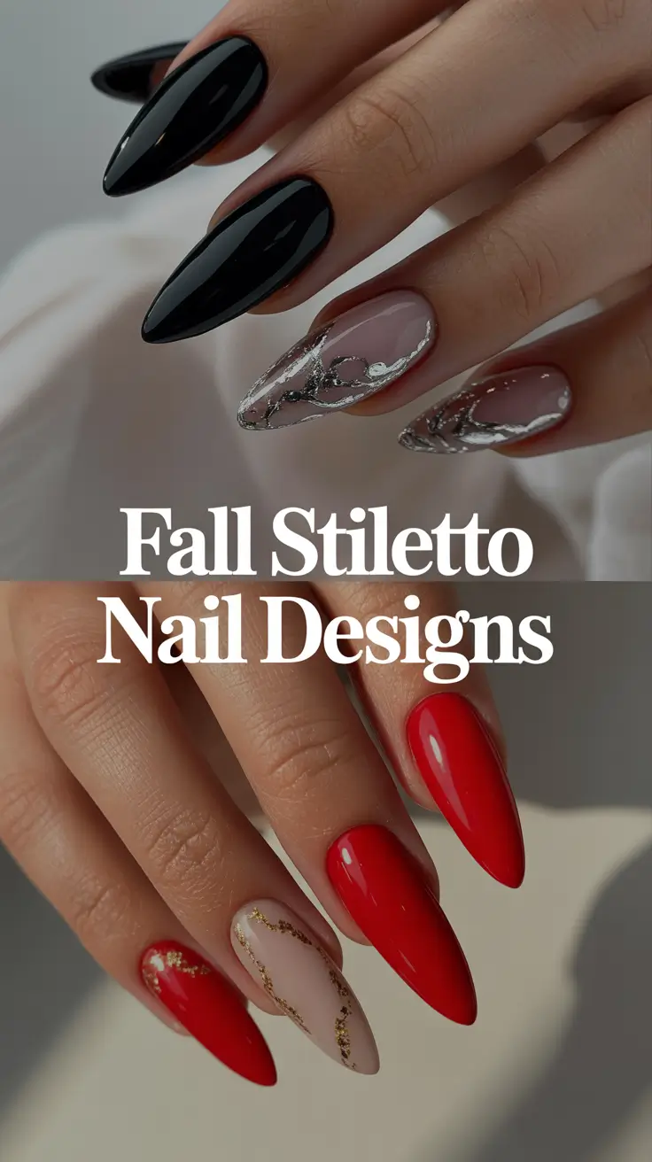 Fall Stiletto Nail Designs 2025 – Classy & Cute Ideas for the Season