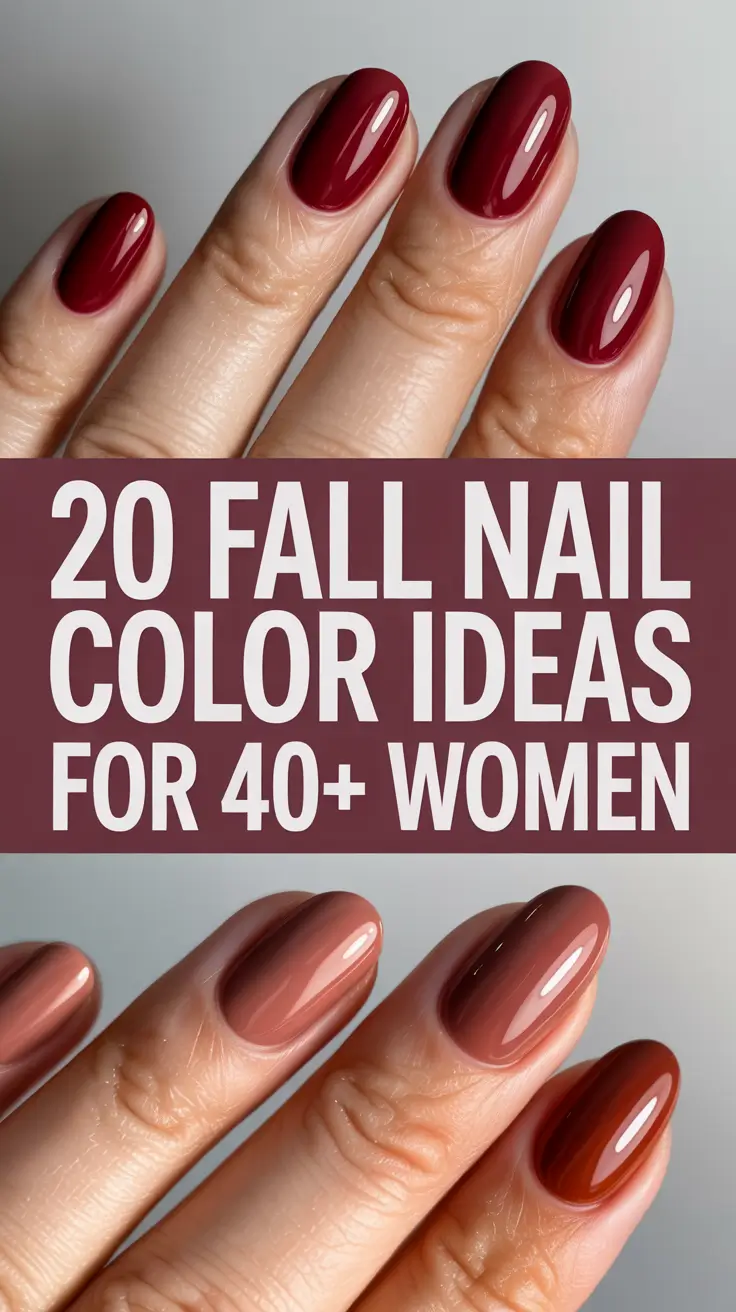 Fall 2025 Nail Color Ideas for 40+ Women – Stylish & Timeless Inspiration