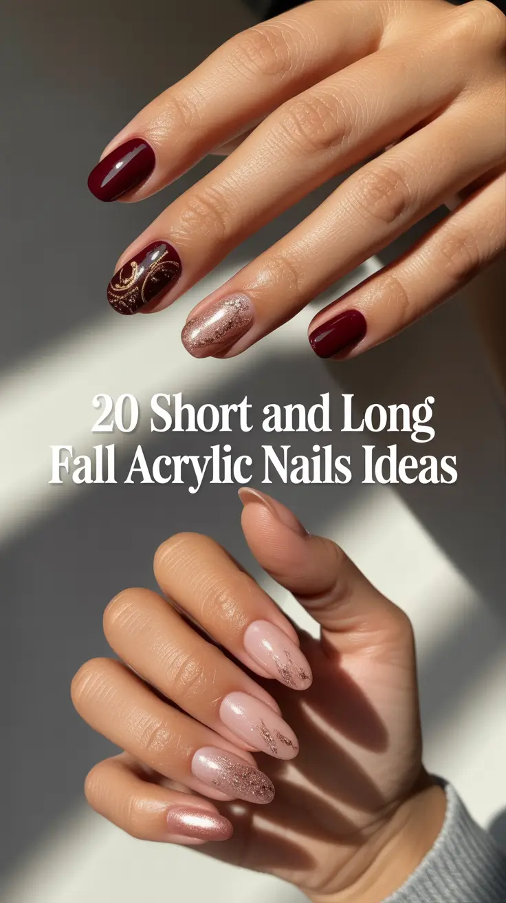 Short and Long Fall Acrylic Nails Ideas 2025: Trendy Designs from Simple to Baddie Looks