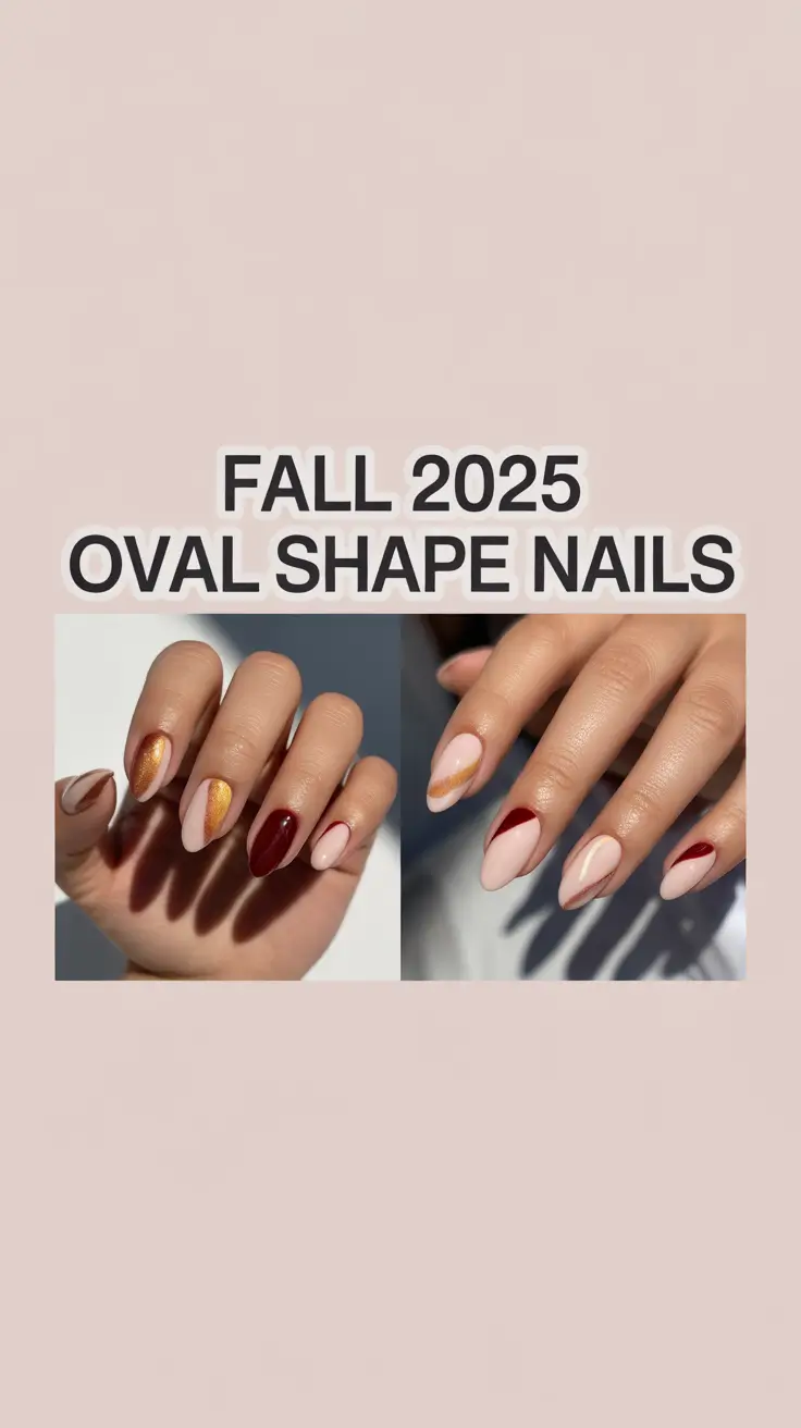 Fall 2025 Oval Shape Nails: Elegant & Cute Designs for Autumn Mood