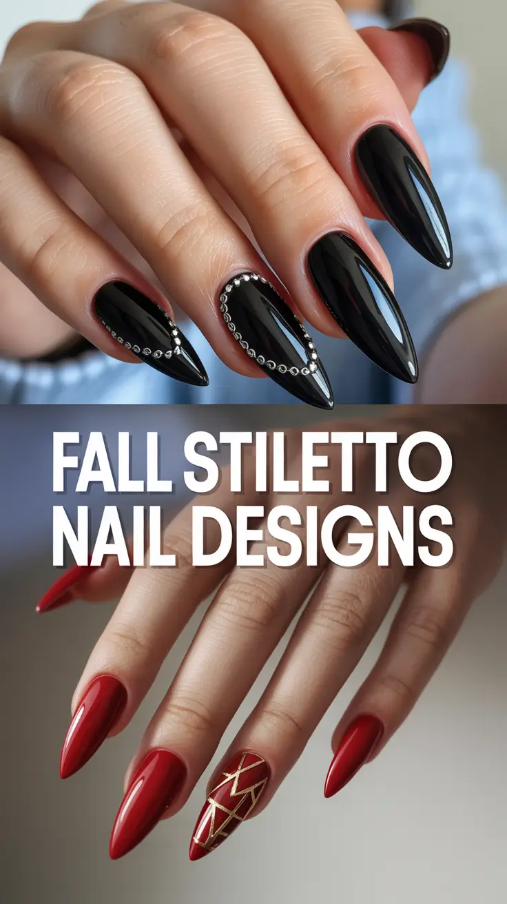 Fall Stiletto Nail Designs 2025 – Classy & Cute Ideas for the Season