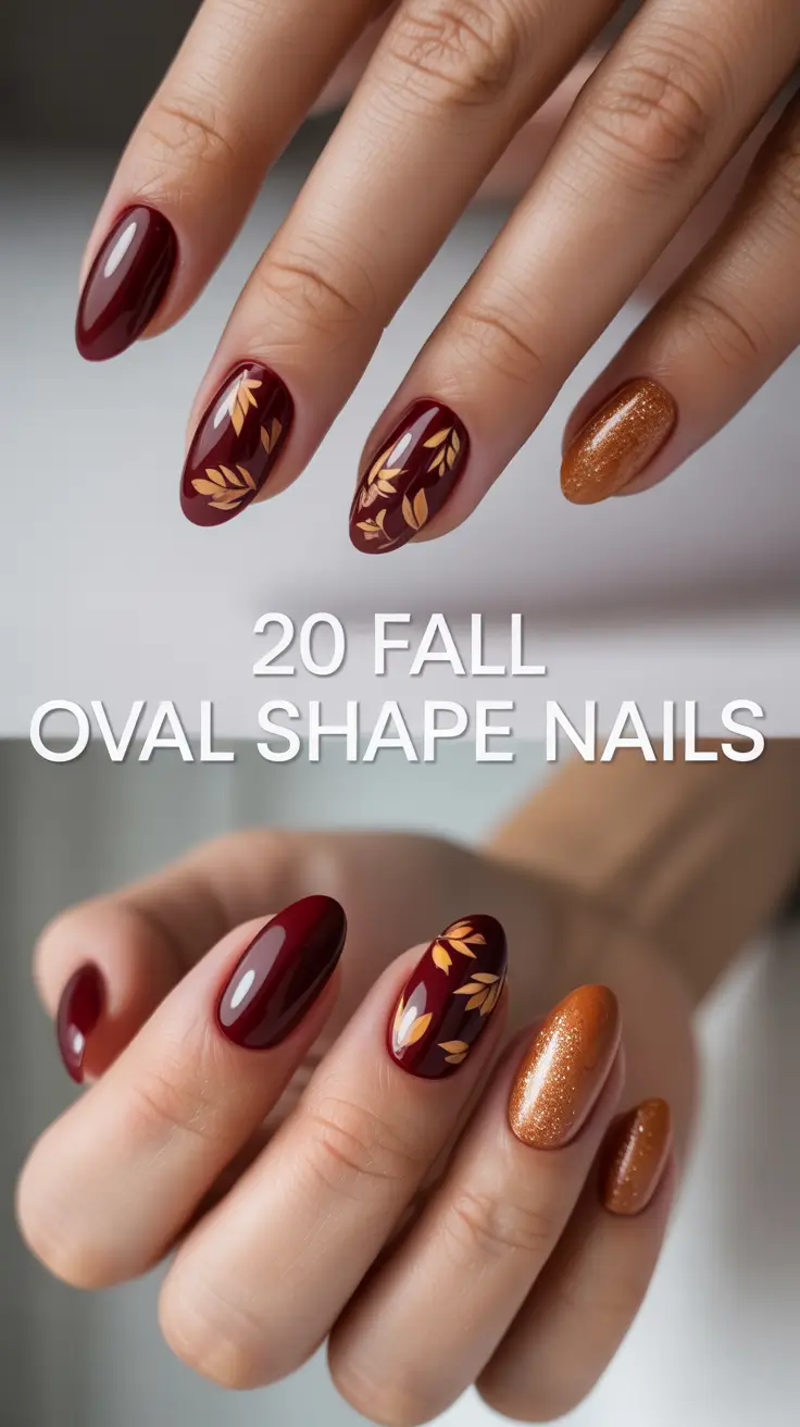 Fall 2025 Oval Shape Nails: Elegant & Cute Designs for Autumn Mood