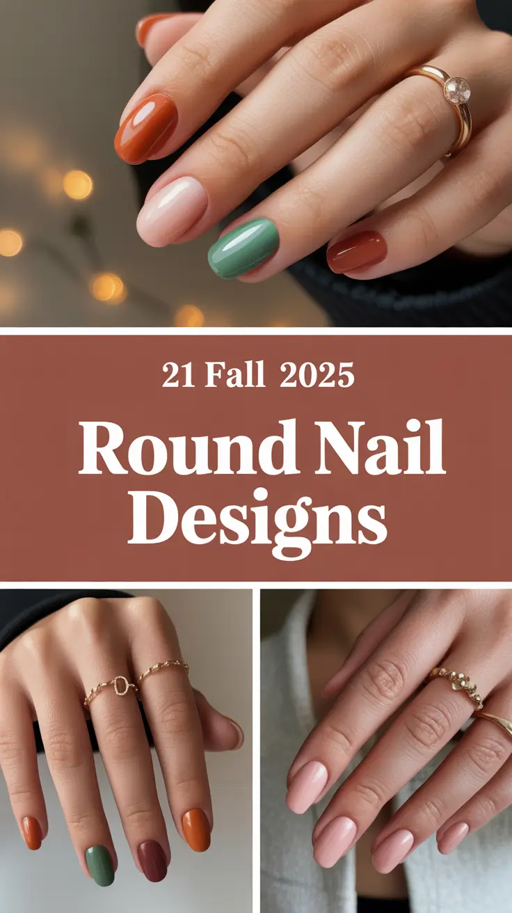 Fall 2025 Round Nail Designs: Cute, Simple & Stylish Ideas for Every Length