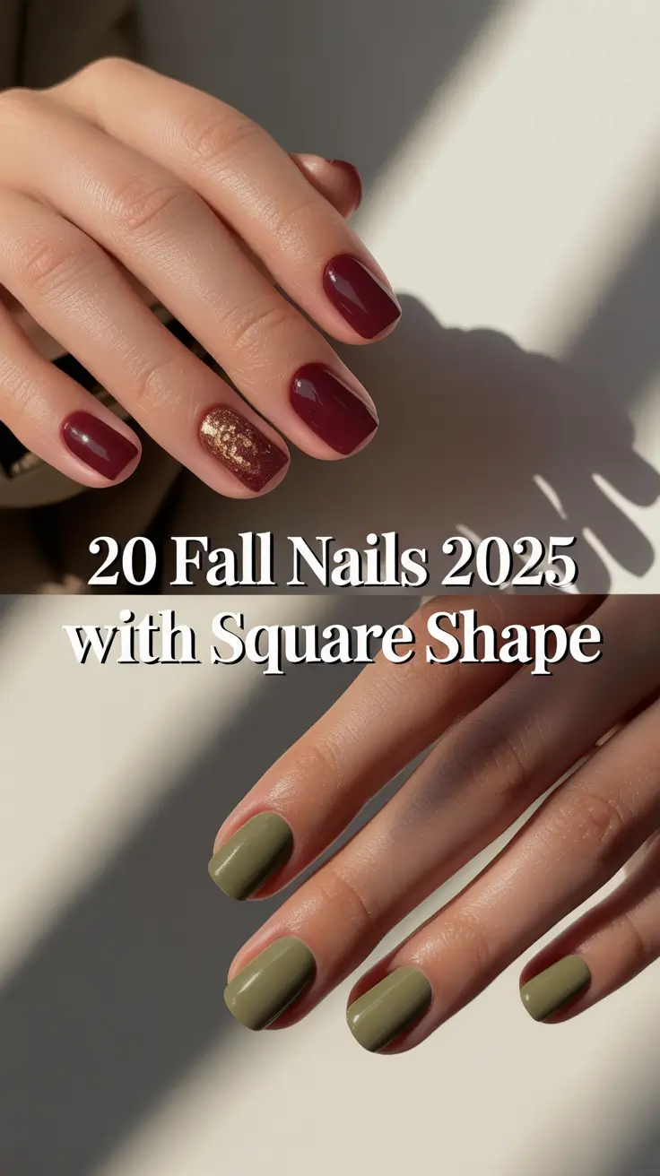 Fall Nails 2025 with Square Shape – Trendy Designs and Inspo for Autumn
