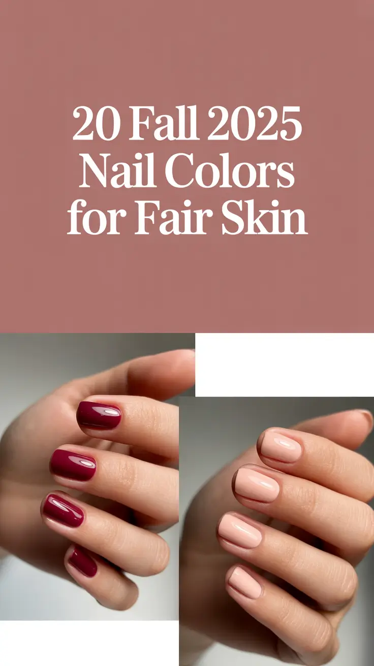 Fall 2025 Nail Colors for Fair Skin – Trendy Shades to Flatter Every Look