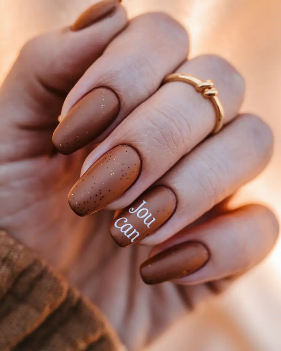 Stylish Brown Fall Nails 2025 Motivational Matte Brown