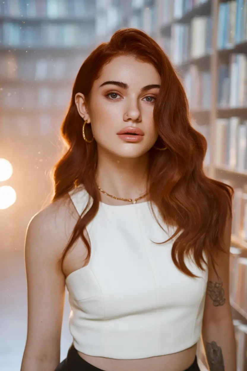 Top Fall Hair Colors Ideas 2025 on Warm Skin Cherry Auburn on Warm Fair Skin