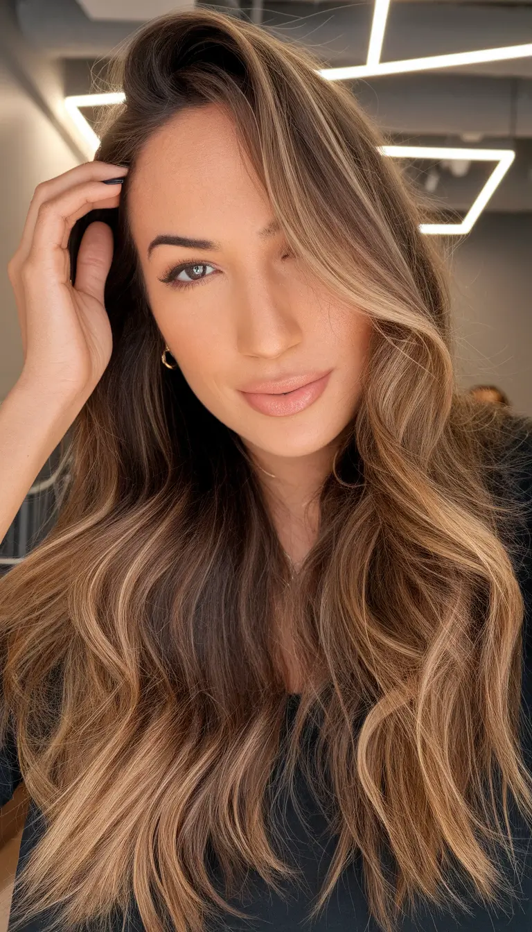 Warm Hair Colors to Try This Fall 2025 Bronzed Honey Tousled Layers