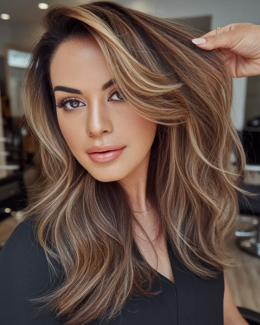 Warm Hair Colors to Try This Fall 2025 Dimensional Warm Blonde Money Piece