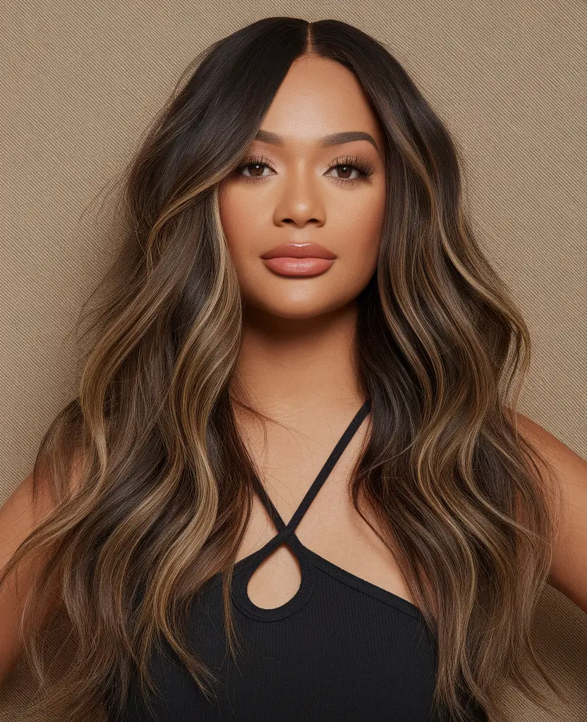 Warm Hair Colors to Try This Fall 2025 Brunette Brunettes with Statement Contrast