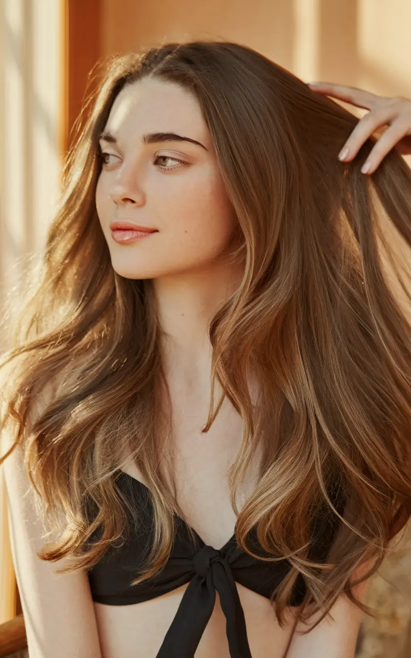 Balayage Hair Color for Winter 2025-2026 Soft Natural Balayage with Subtle Warmth