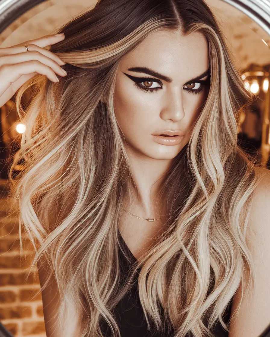 Balayage Hair Color for Winter 2025-2026 Edgy Ash Blonde Balayage Waves