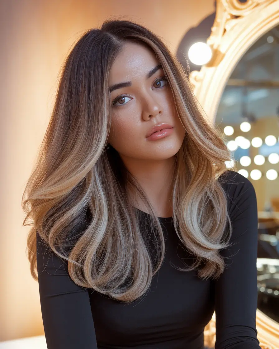 Balayage Hair Color for Winter 2025-2026 Honey Blonde Balayage with Romantic Layers