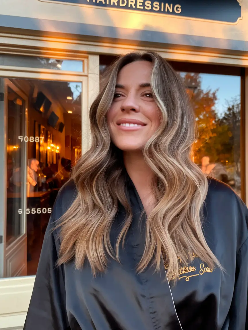 Balayage Hair Color for Winter 2025-2026 Soft Waves with Caramel Ribbons