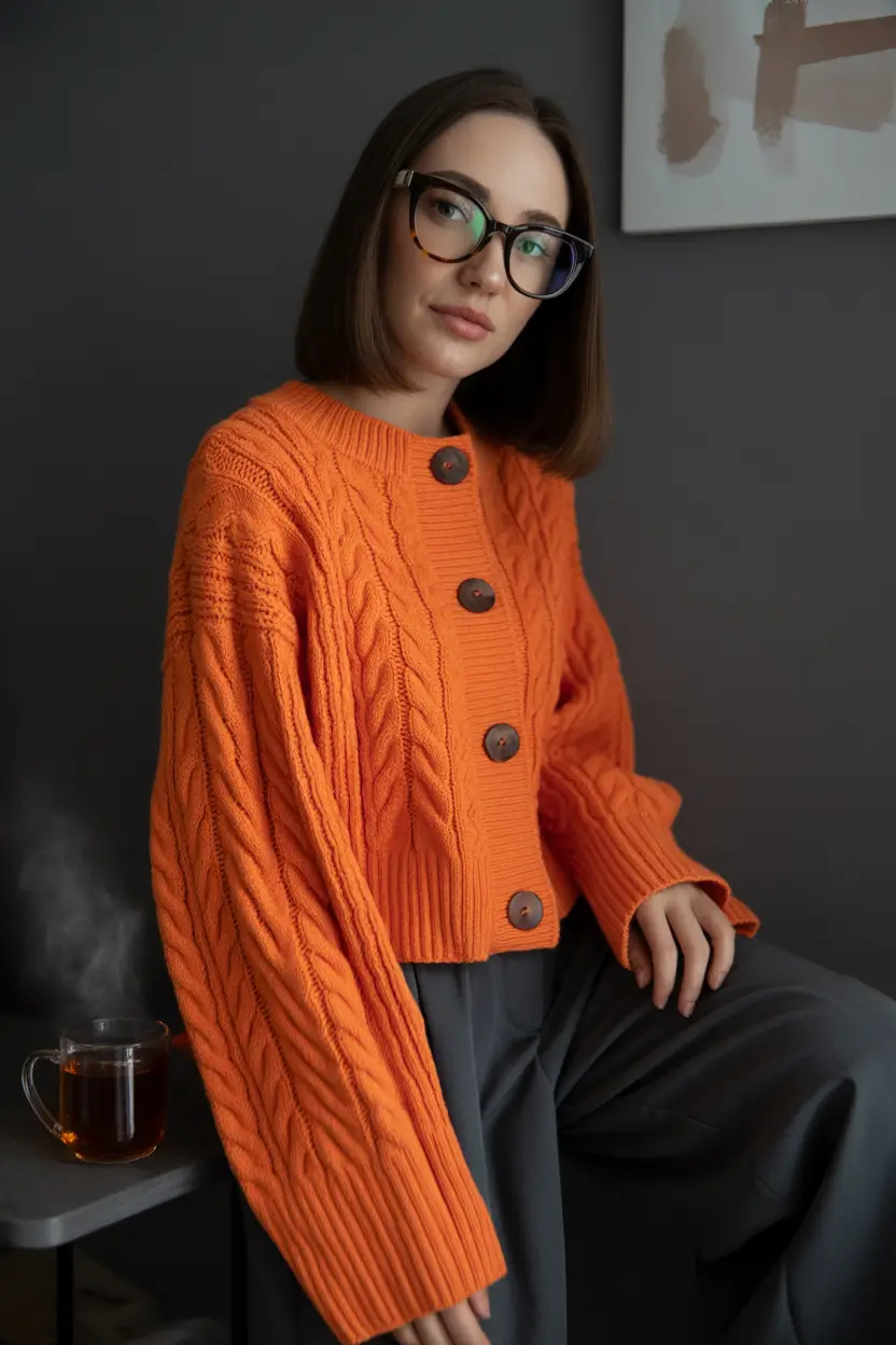 Best Winter 2025–2026 Looks to Try This Season Orange Knit Charm