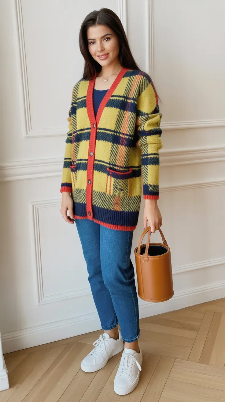 Best Winter 2025-2026 Looks to Try This Season Plaid Cardigan Comfort