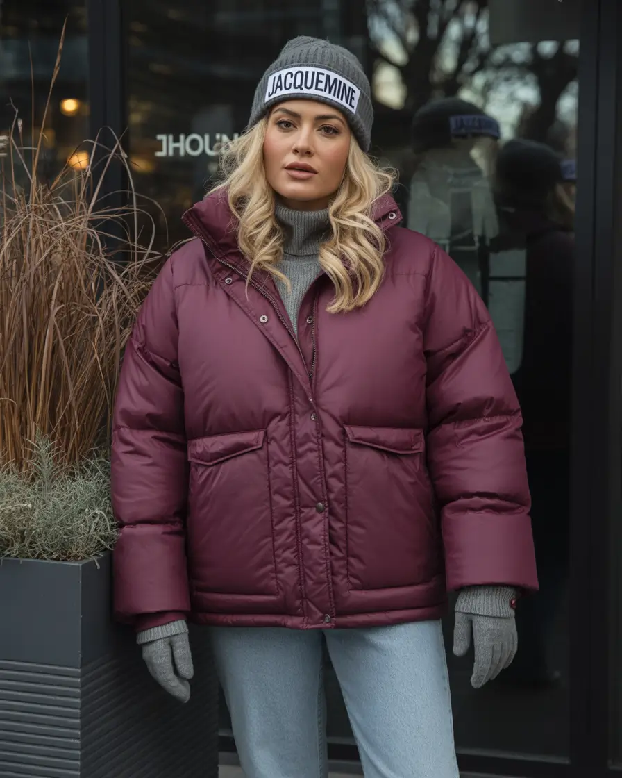 Best Winter 2025-2026 Looks to Try This Season Burgundy Puffer Confidence