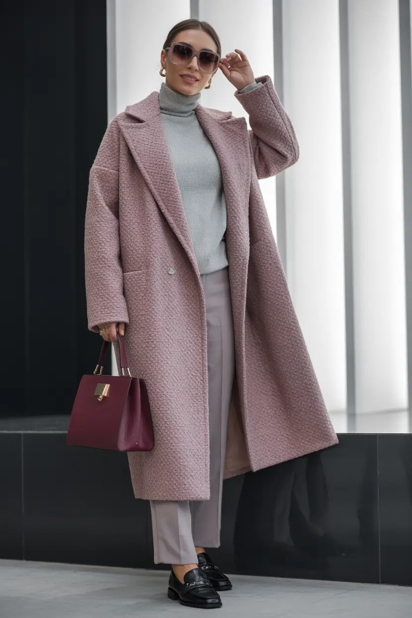 Comfy Winter Outfit Inspiration 2025 - 2026 Dusty Pink Elegance