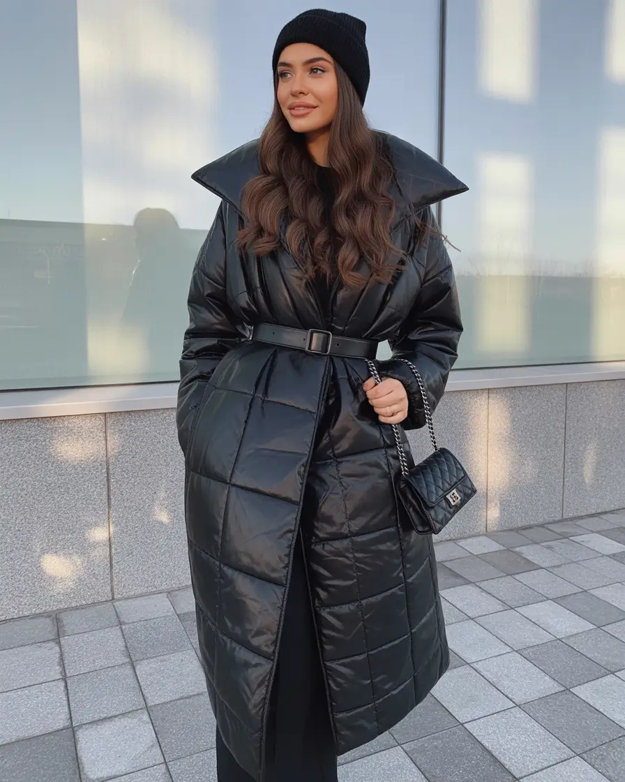 Comfy Winter Outfit Inspiration 2025 - 2026 Belted Puffer Done Right
