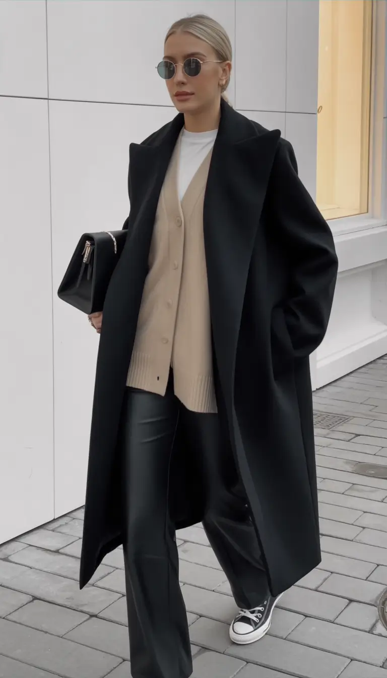 Comfy Winter Outfit Inspiration 2025 - 2026 Neutral Layers With Street Edge