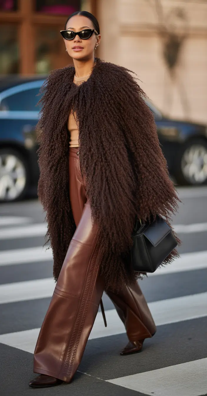 Cozy Casual Winter Outfit Ideas 2025 - 2026 Monochrome Brown Statement