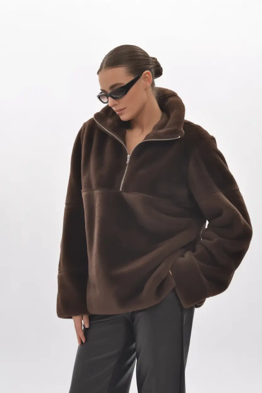 Cozy Casual Winter Outfit Ideas 2025 - 2026 Chocolate Fleece with Polished Details