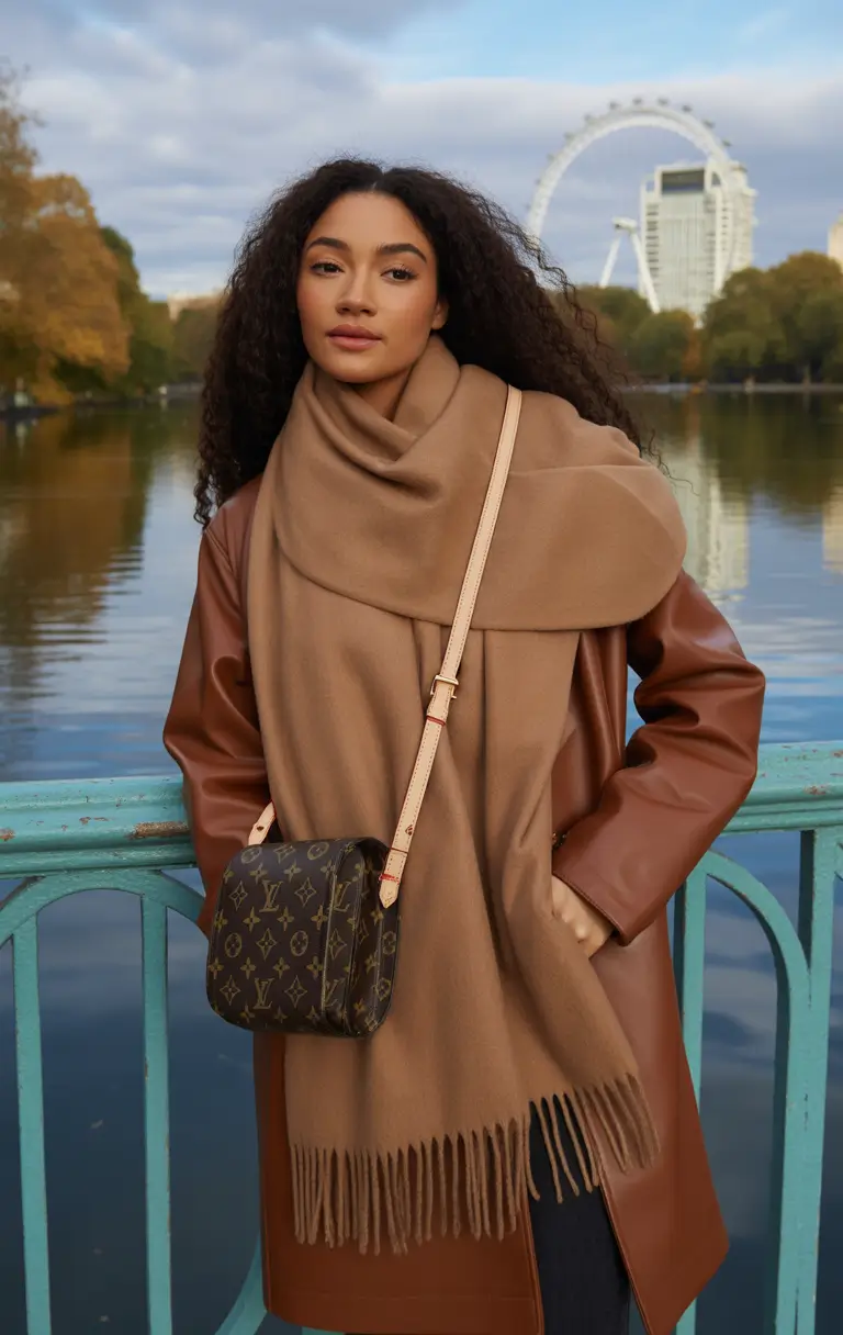 Cozy Casual Winter Outfit Ideas 2025 - 2026 Classic Camel Scarf Drama