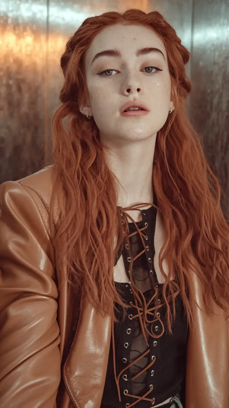 Hair Color Ideas: Auburn for Winter 2025 - 2026 Effortless Waves with a Bohemian Edge