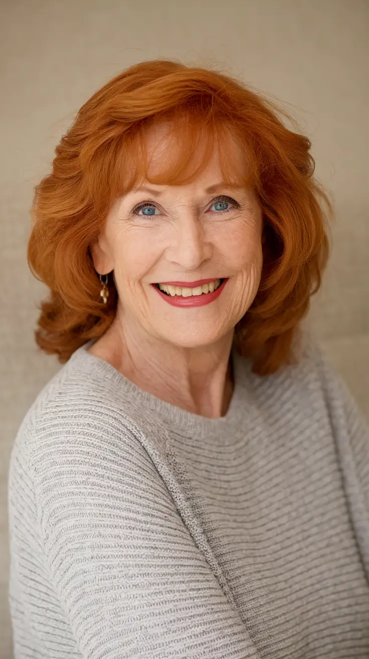 Hair Color & Winter Hairstyles for Women Over 60: 2025-2026 Warm Auburn Layers