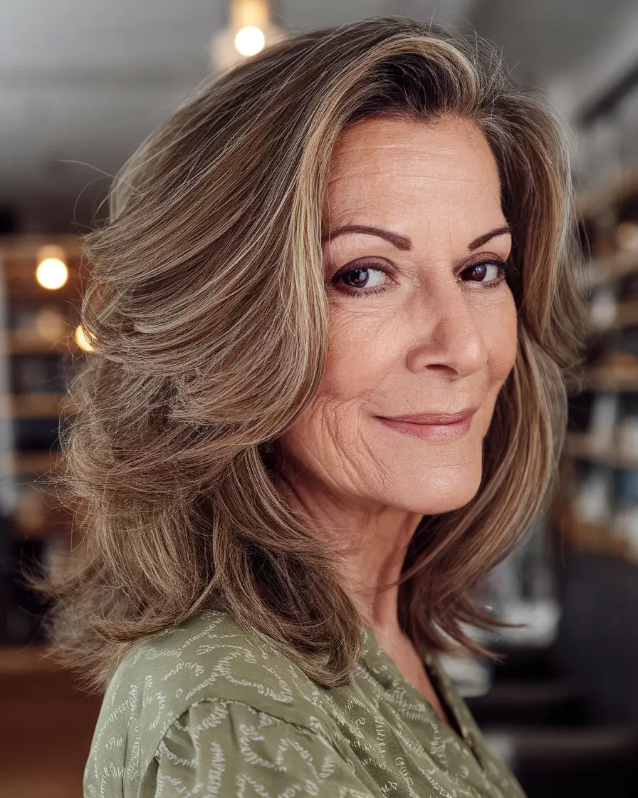 Hair Color & Winter Hairstyles for Women Over 60: 2025-2026 Dimensional Brunette Blowout