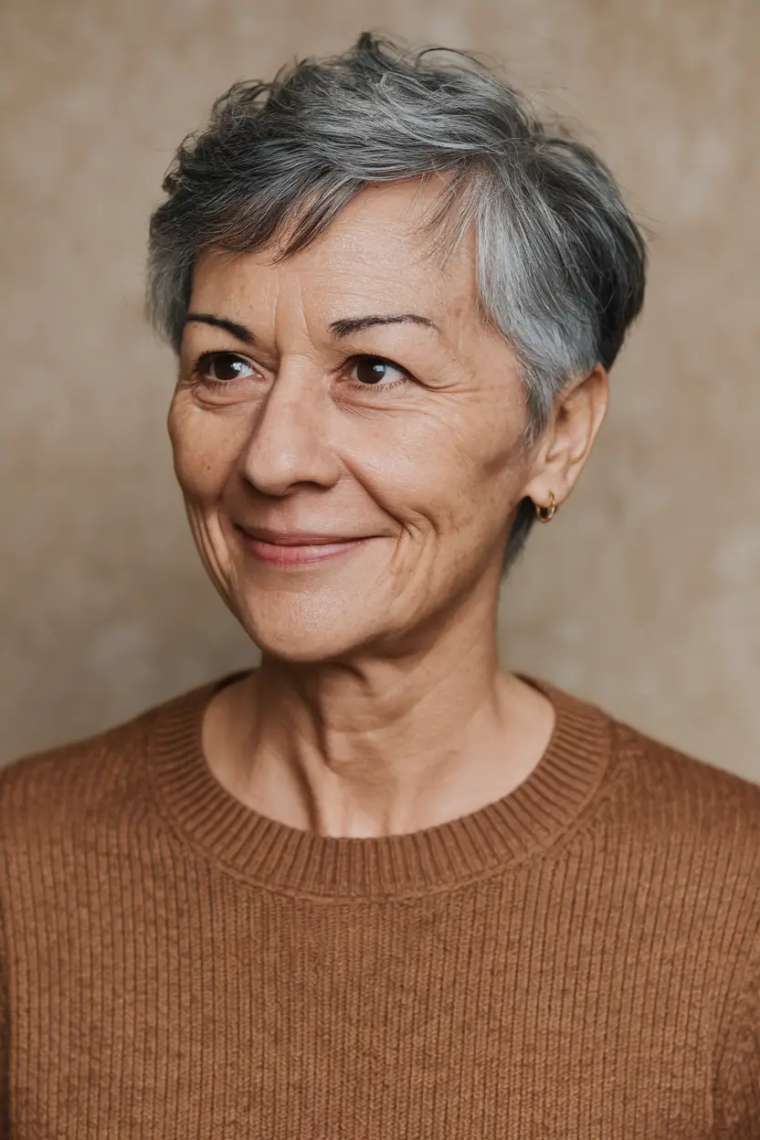 Hair Color & Winter Hairstyles for Women Over 60: 2025-2026 Graceful Silver Crop