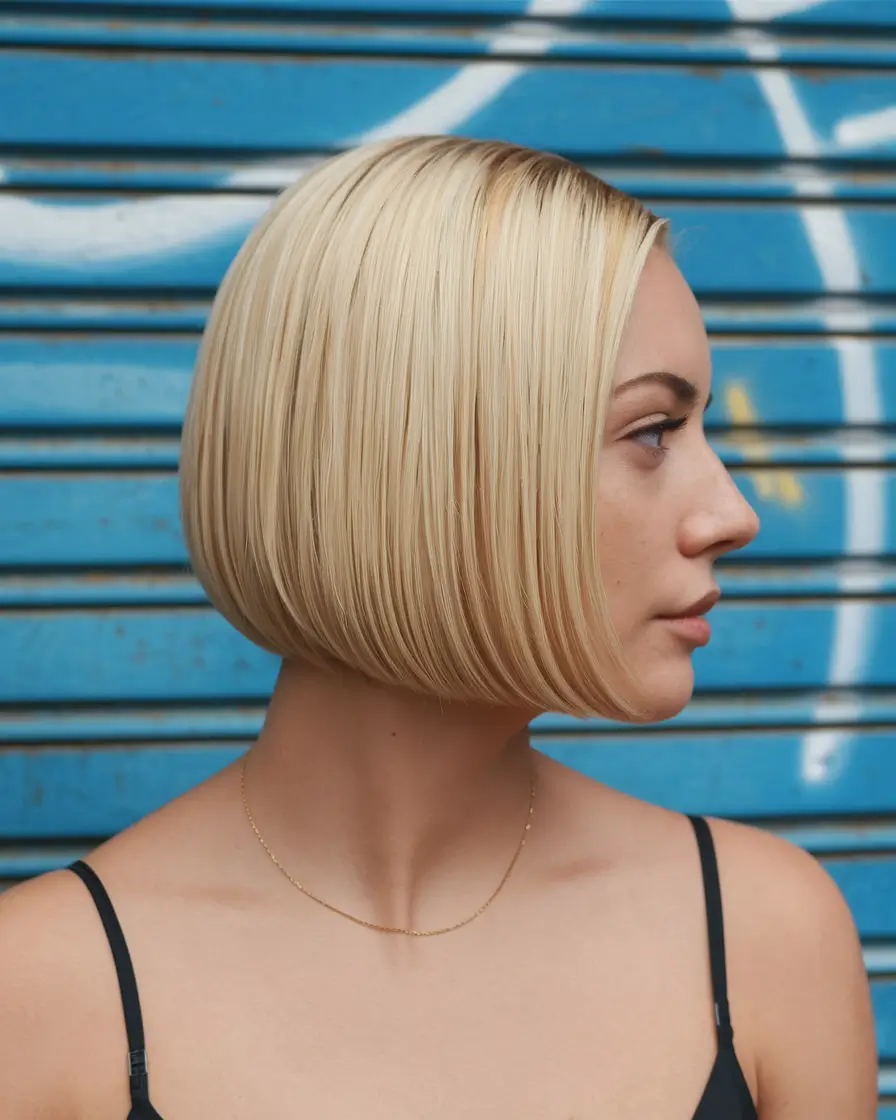 Hair Colors Ideas for Winter 2025-2026 Platinum Bob Perfection
