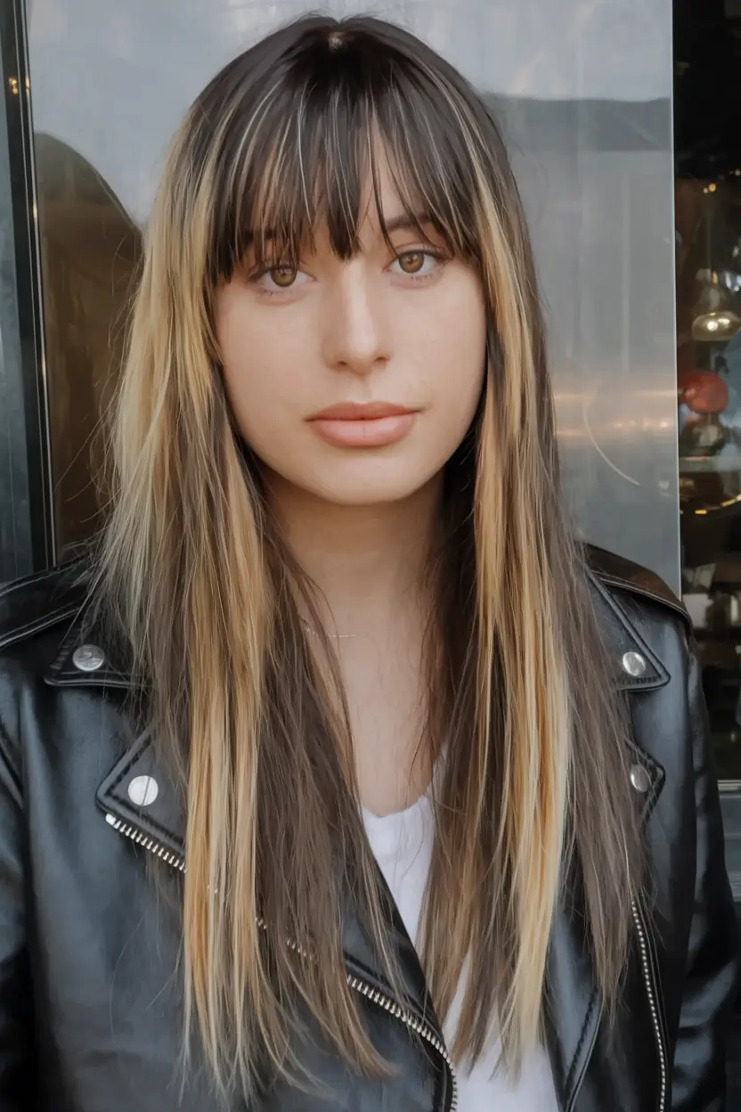 Hair Colors Ideas for Winter 2025-2026 Grunge-Inspired Blonde Streaks