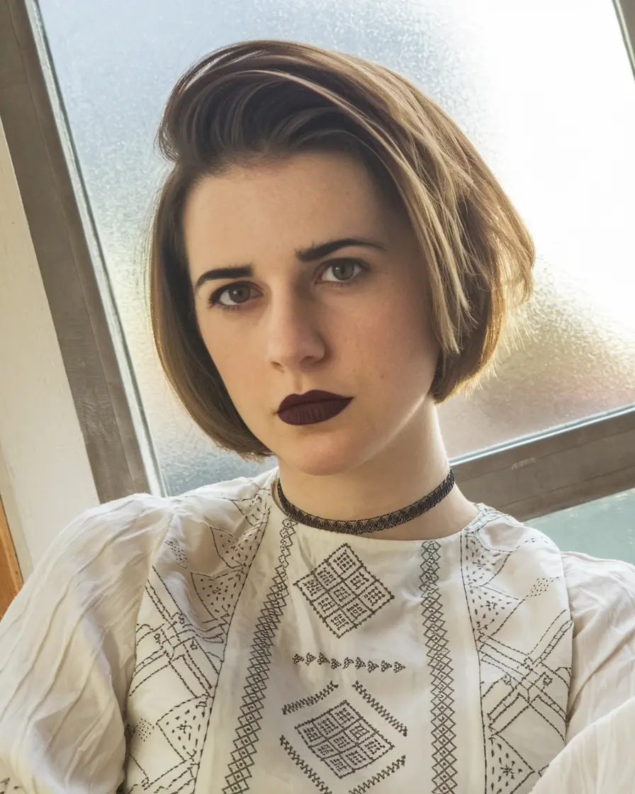 Hair Colors Ideas for Winter 2025-2026 Vintage Chestnut Bob