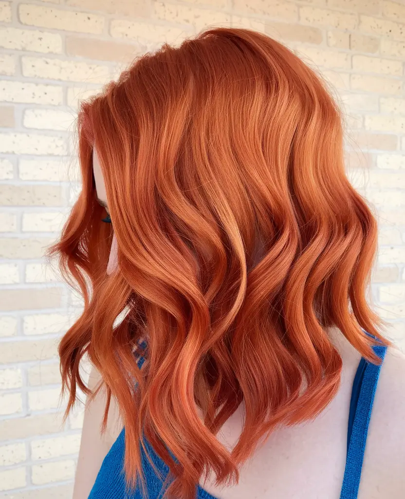 Hair Colors Ideas for Winter 2025-2026 Copper Glow Waves