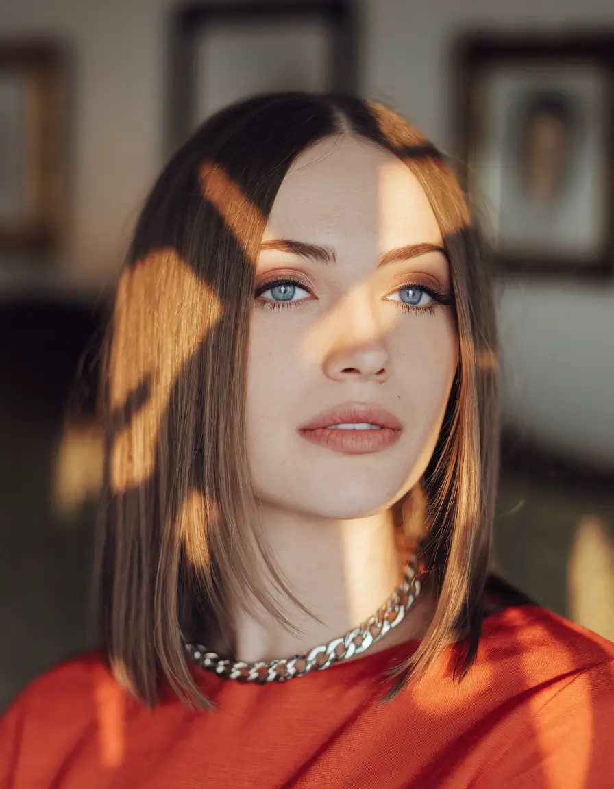 Hair Colors Ideas for Winter 2025-2026 Sleek Neutral Brunette