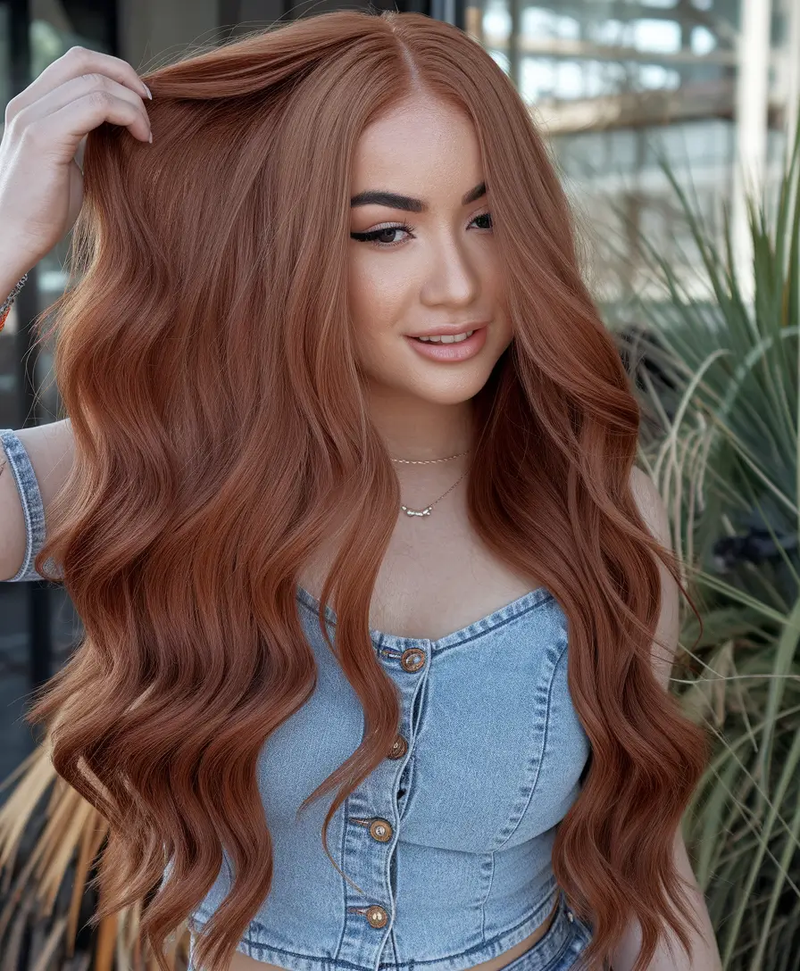 Haircuts to Try in October 2025 Romantic Copper Waves