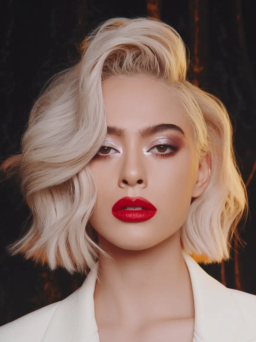 Modern Winter Haircuts Guide 2025-2026 Chic Platinum Bob