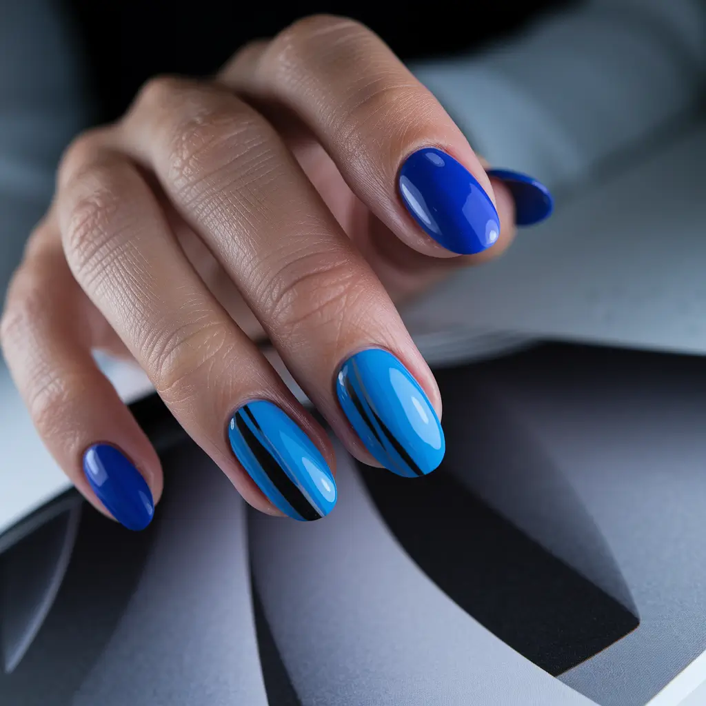 NEW Fall 2025 Nail Color Trends Modern Blue Statements