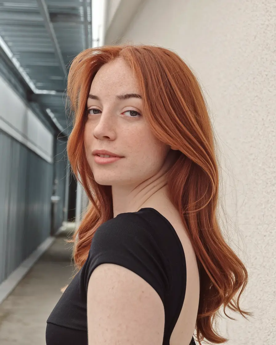 October 2025 Fall Hair Color Trends Warm Pumpkin Spice Red