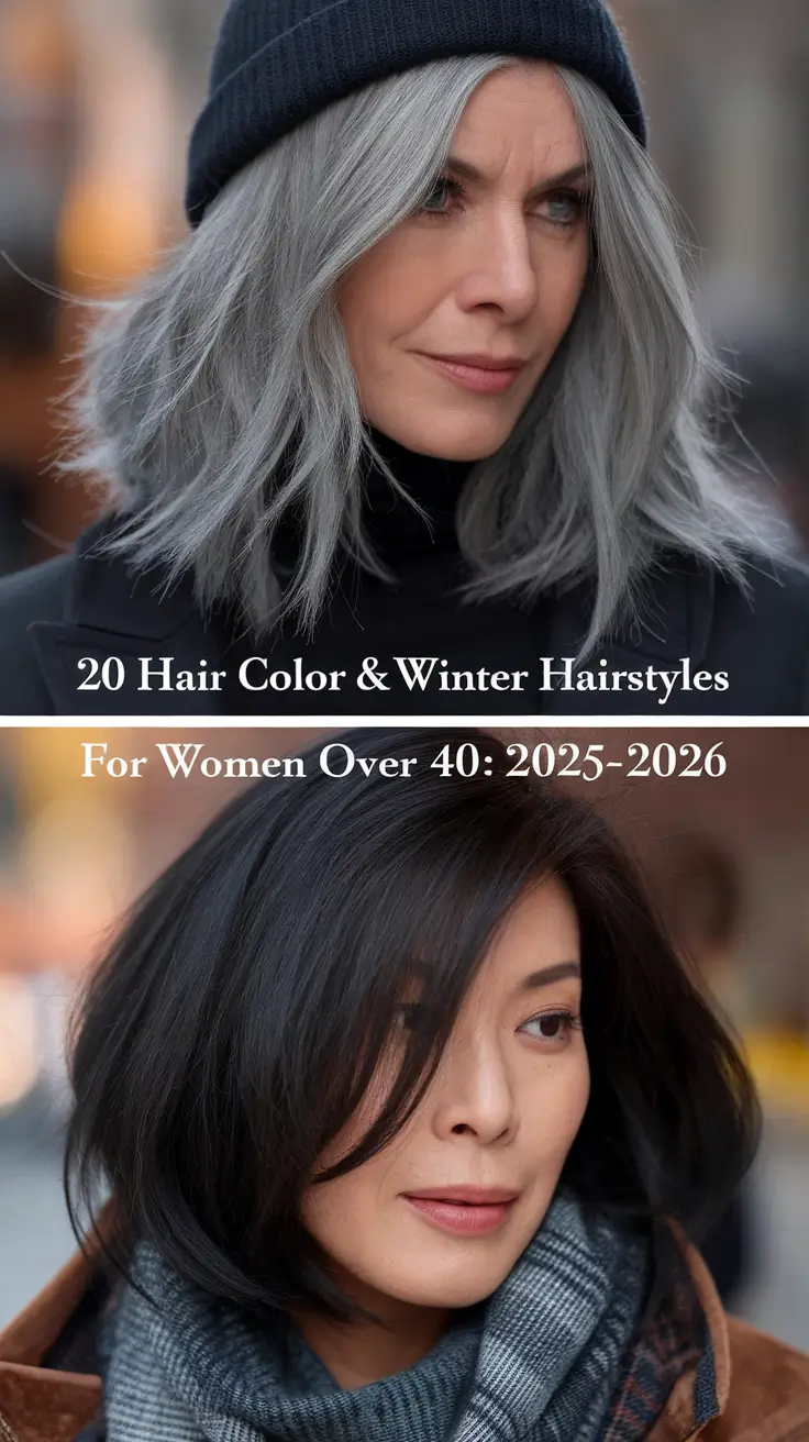Hair Color & Winter Hairstyles for Women Over 40: 2025–2026 — Fresh Palettes, New Looks & Trends