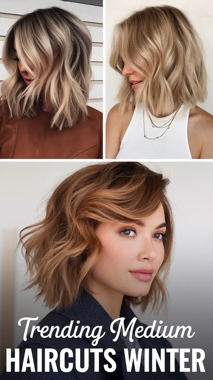 Trending Medium Haircuts Winter 2025–2026: Stylish Ideas for Round Faces & Shoulder Length Cuts