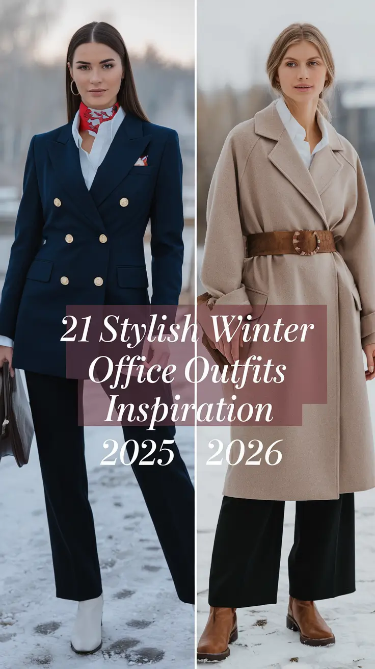 Stylish Winter Office Outfits Inspiration 2025 - 2026: Chic & Classy Ideas for Women