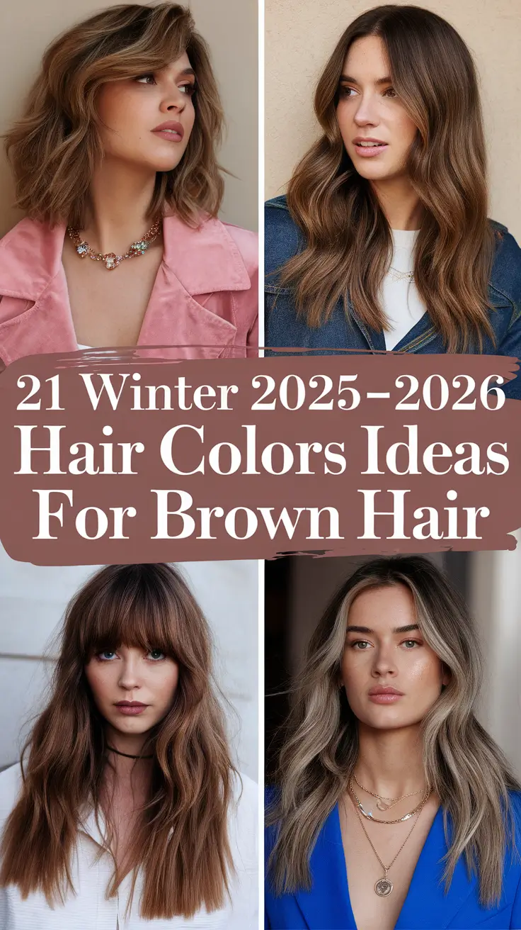 Winter 2025–2026 Hair Colors Ideas for Brown Hair: Trendy Rich Brunette Looks