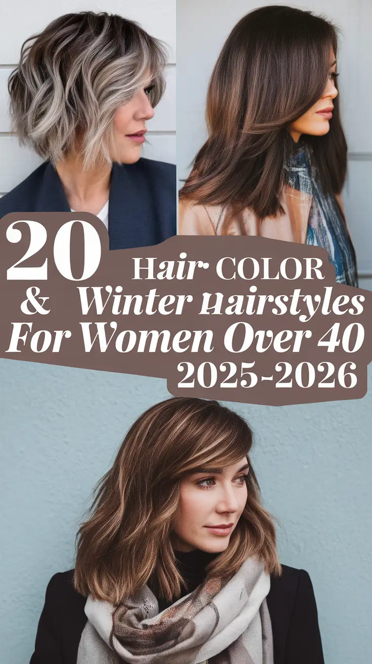 Hair Color & Winter Hairstyles for Women Over 40: 2025–2026 — Fresh Palettes, New Looks & Trends