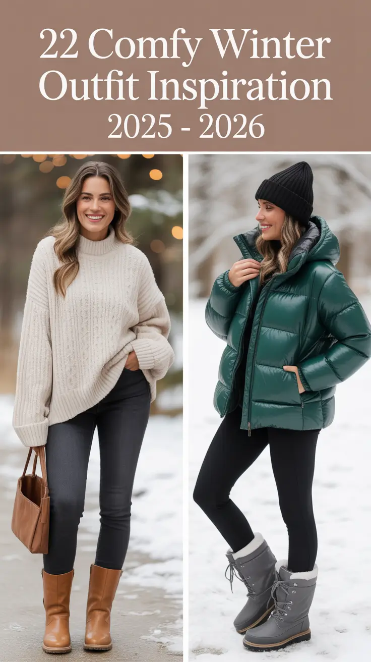 Comfy Winter Outfit Inspiration 2025 – 2026: Cozy & Cute Ideas for Every Lazy Day