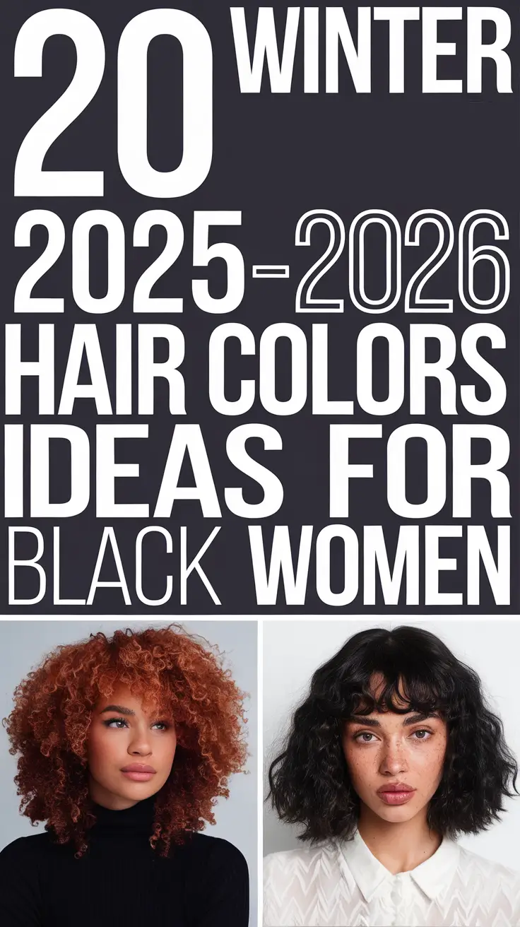 Winter 2025–2026 Hair Colors Ideas for Black Women: Stylish & Trendy Looks
