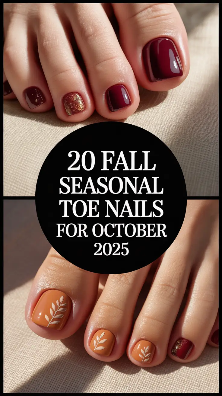 Fall Seasonal Toe Nails for October 2025: Stunning Designs, Colors & Ideas
