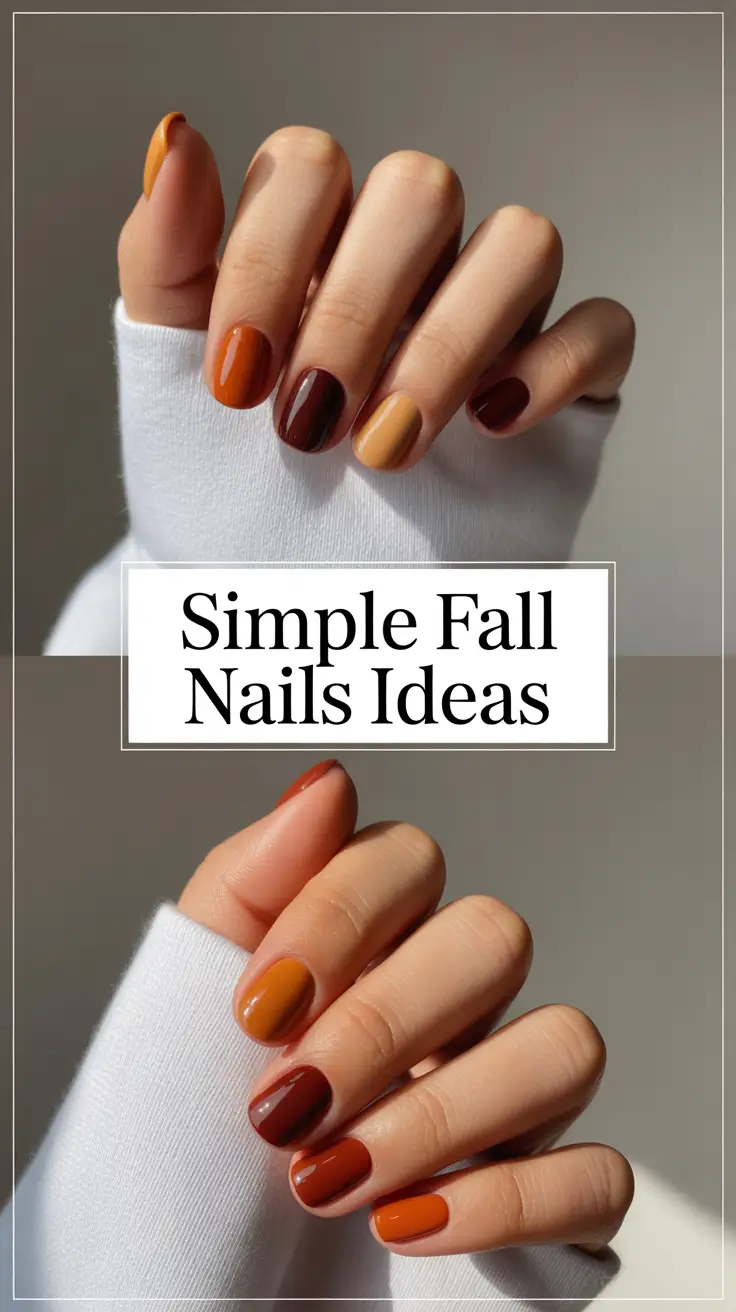 Simple Fall Nails Ideas 2025: Cute Autumn Designs for Every Style