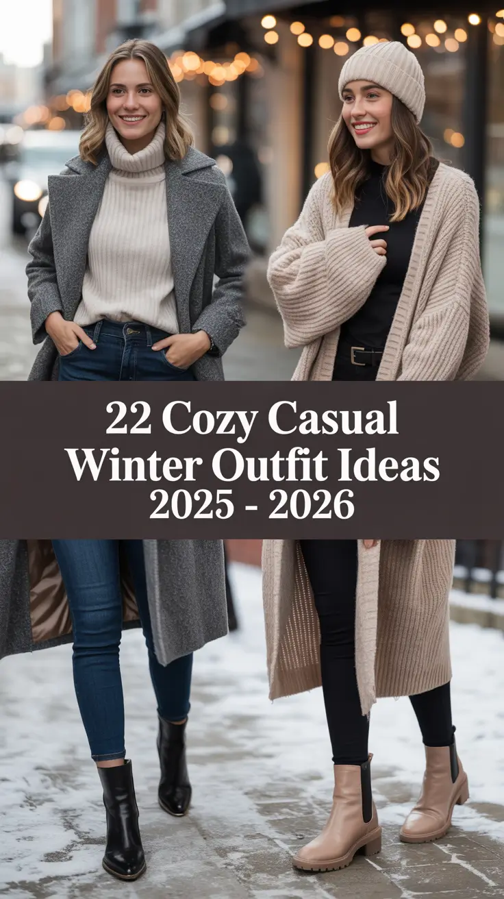 Cozy Casual Winter Outfit Ideas 2025 – 2026: Chic & Comfy Looks for Women